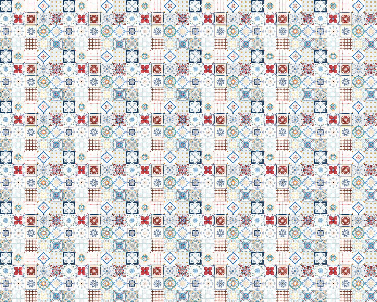Toilettenrückwand Patchwork