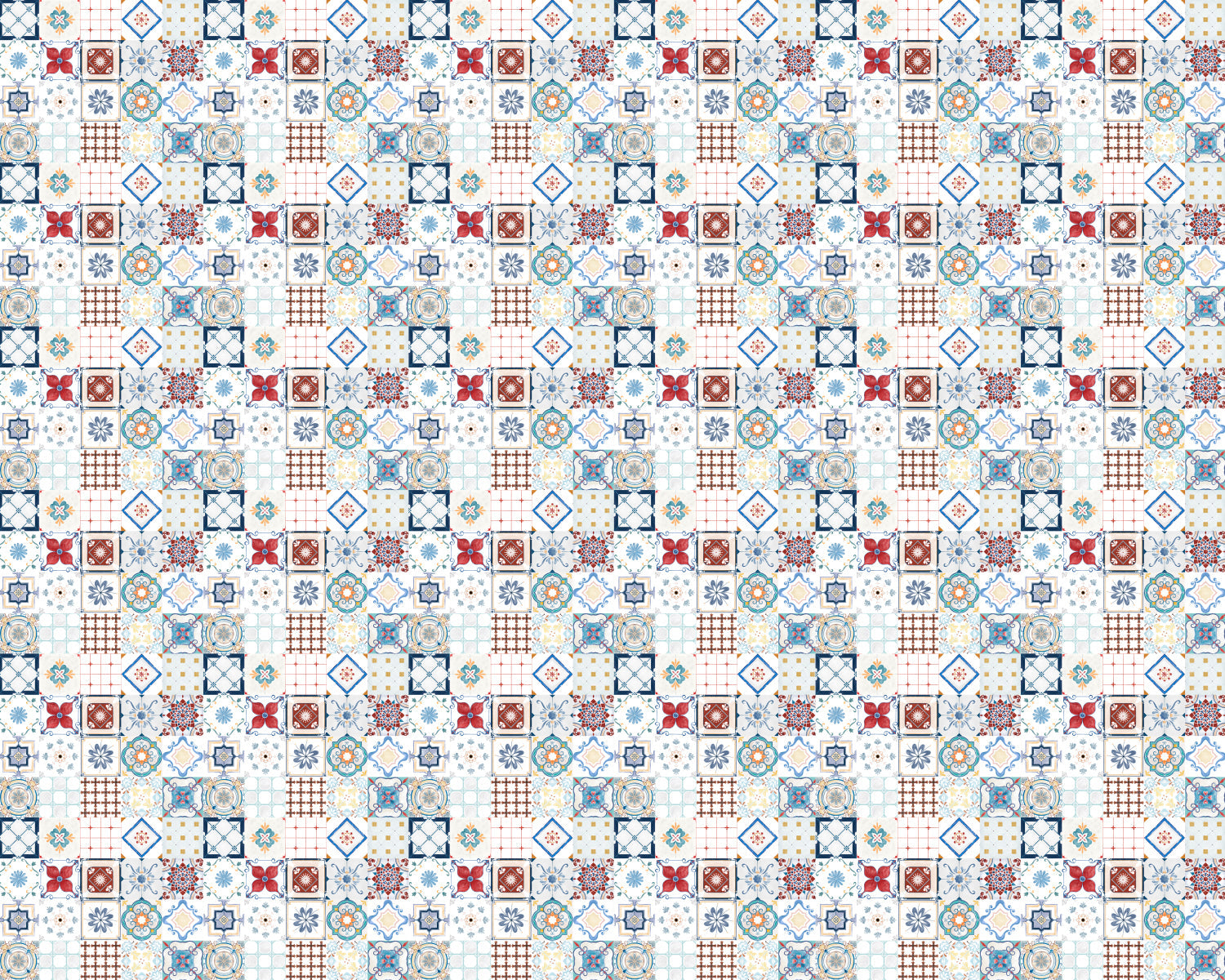 Toilettenrückwand Patchwork