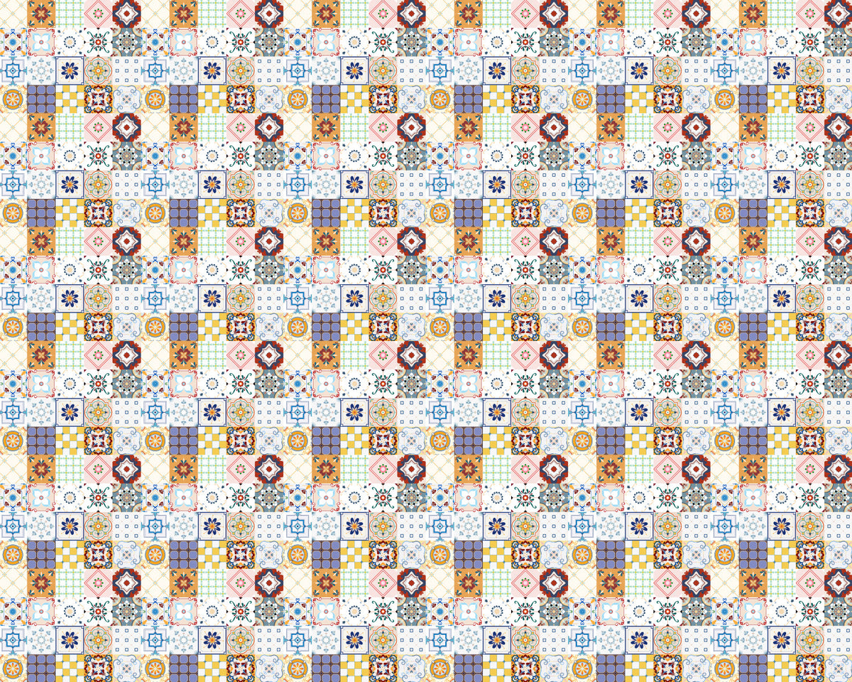 Toilettenrückwand Patchwork
