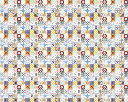 Toilettenrückwand Patchwork