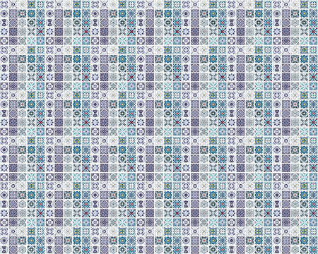 Toilettenrückwand Patchwork