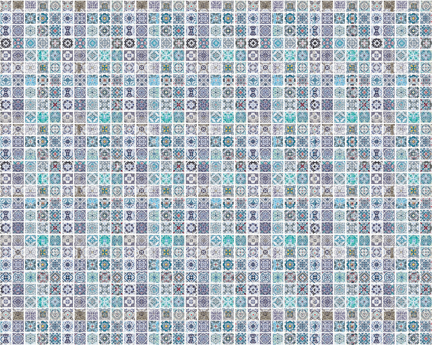 Toilettenrückwand Patchwork