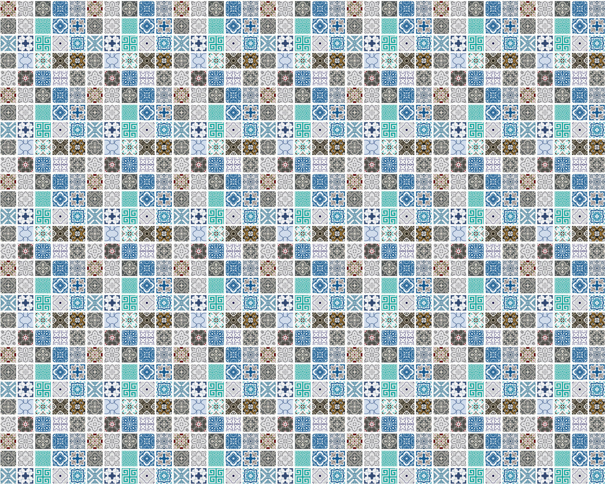 Toilettenrückwand Patchwork