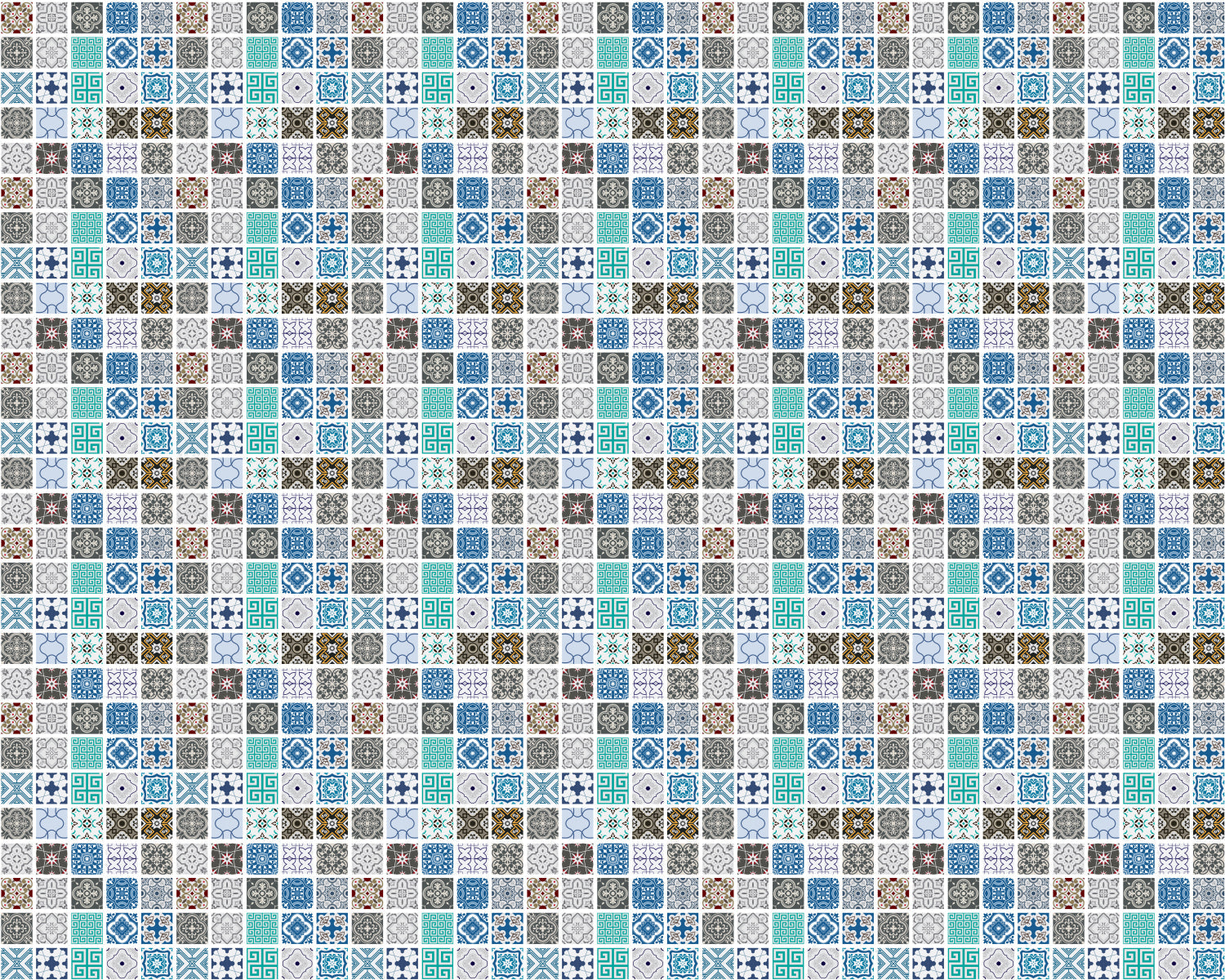 Toilettenrückwand Patchwork