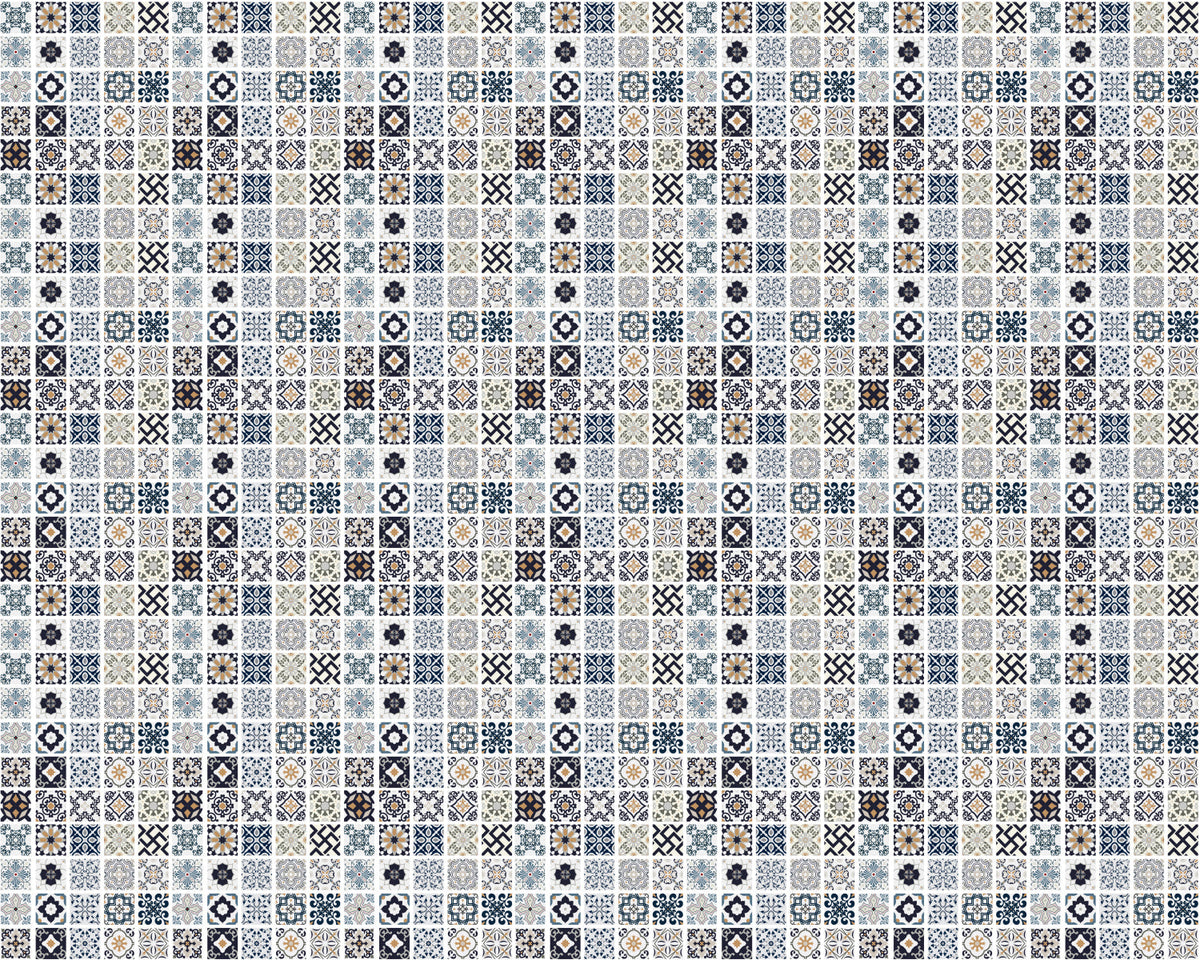 Toilettenrückwand Patchwork