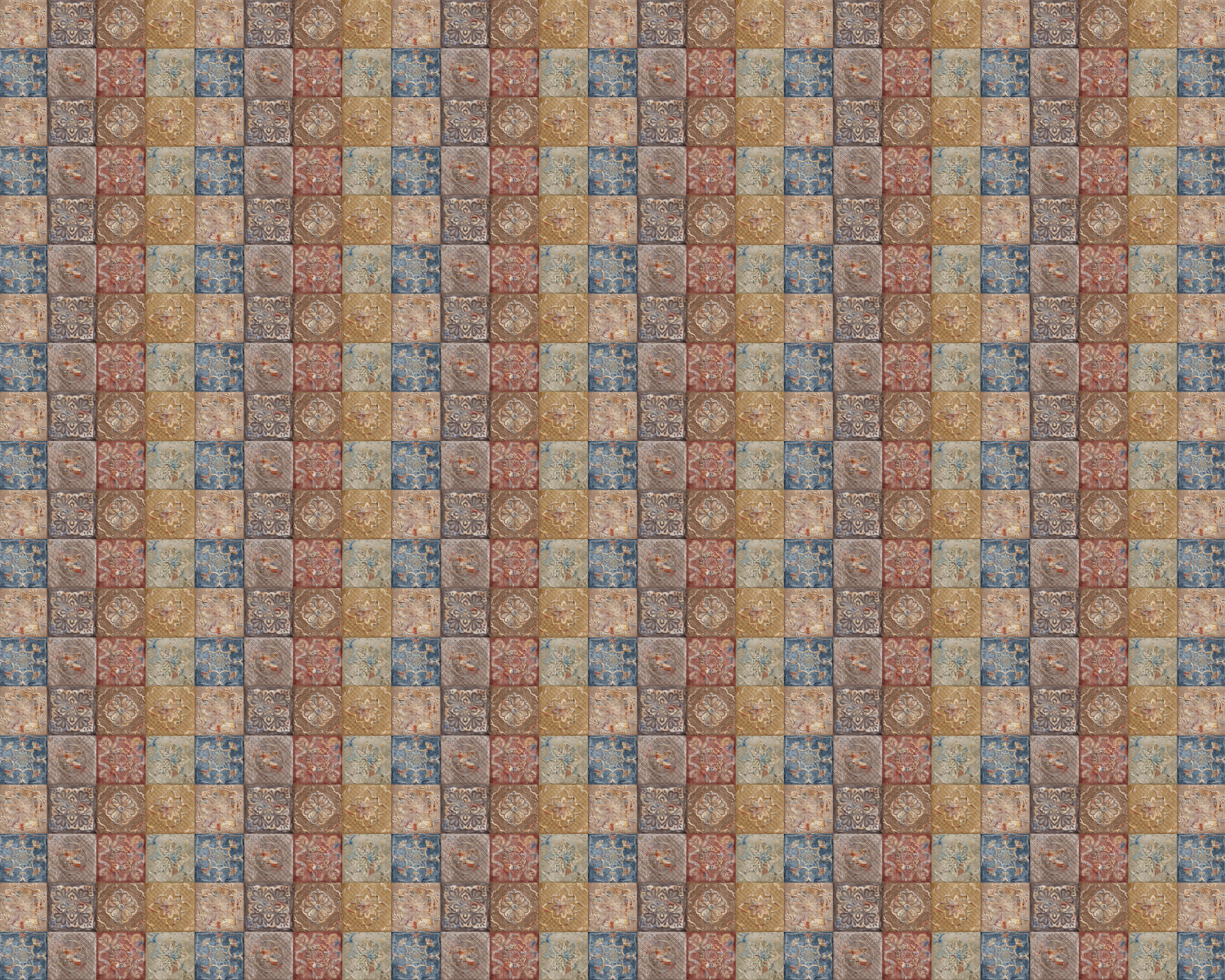 Toilettenrückwand Patchwork
