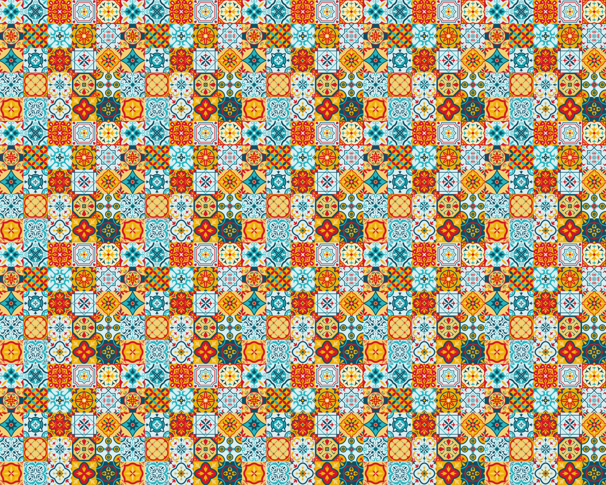 Toilettenrückwand Patchwork