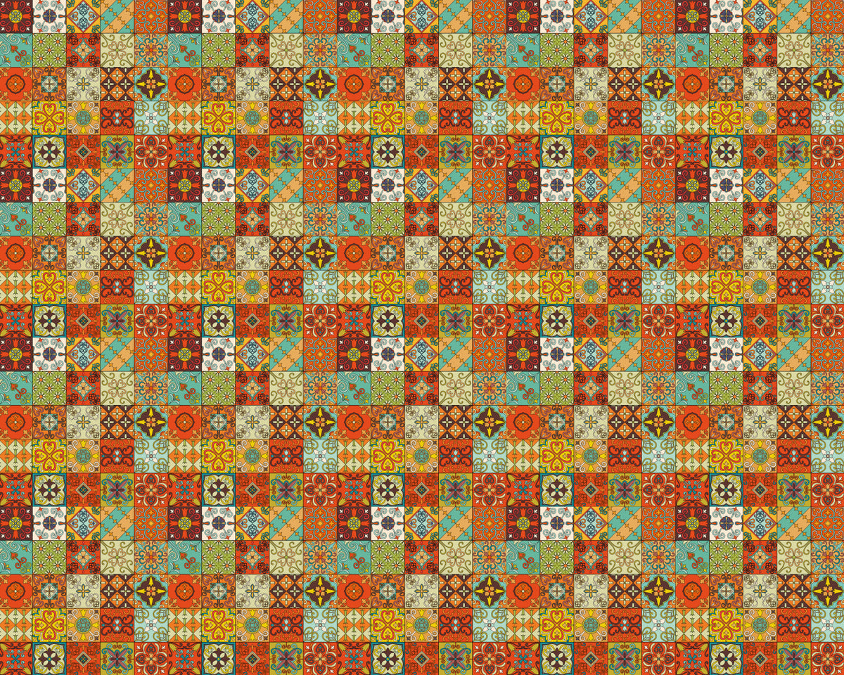 Toilettenrückwand Patchwork