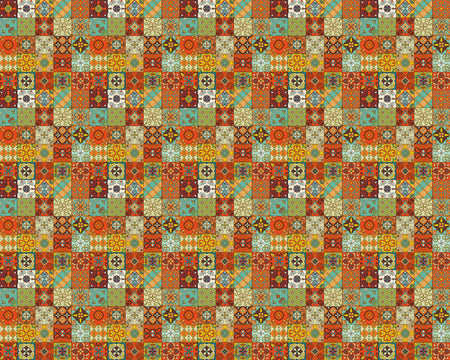 Toilettenrückwand Patchwork