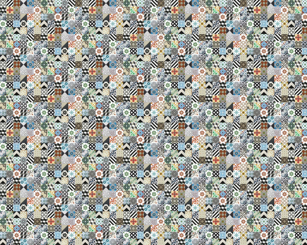Toilettenrückwand Patchwork