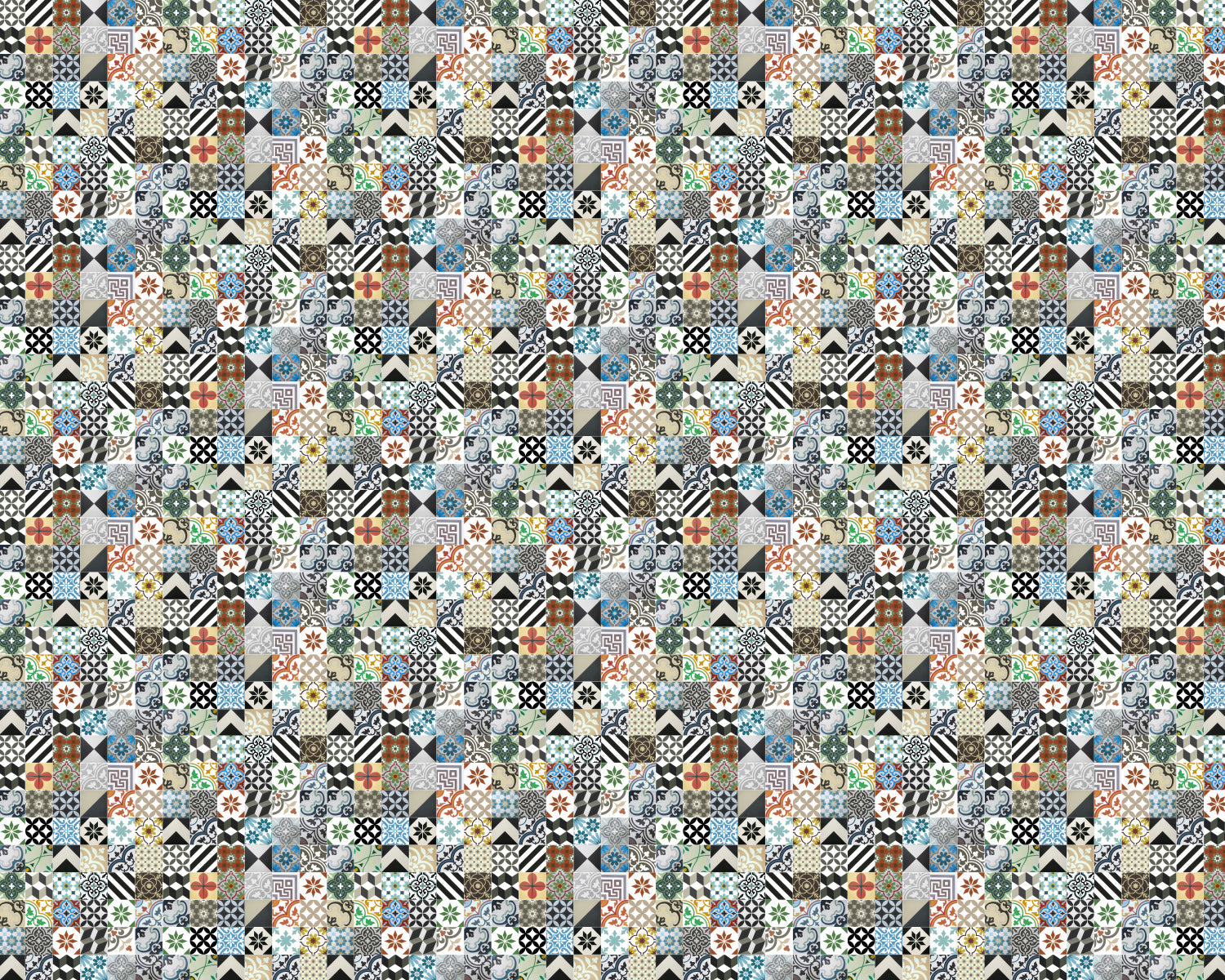 Toilettenrückwand Patchwork