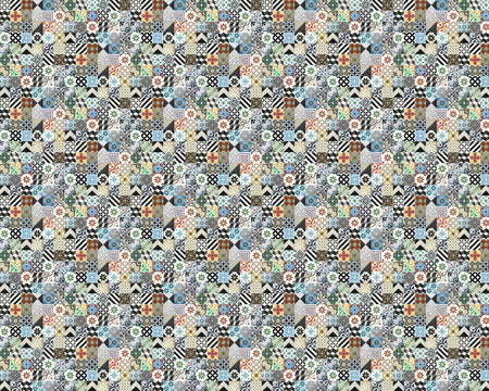 Toilettenrückwand Patchwork