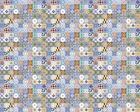 Toilettenrückwand Patchwork