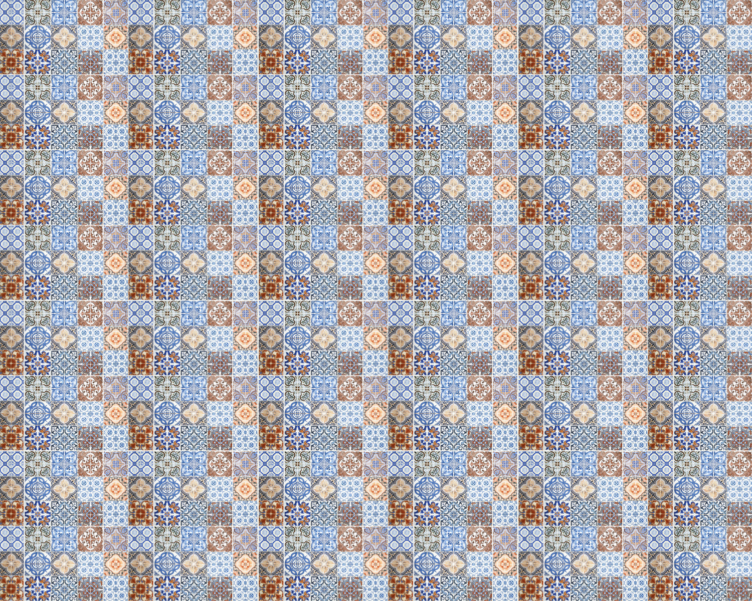 Toilettenrückwand Patchwork
