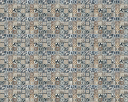 Toilettenrückwand Patchwork