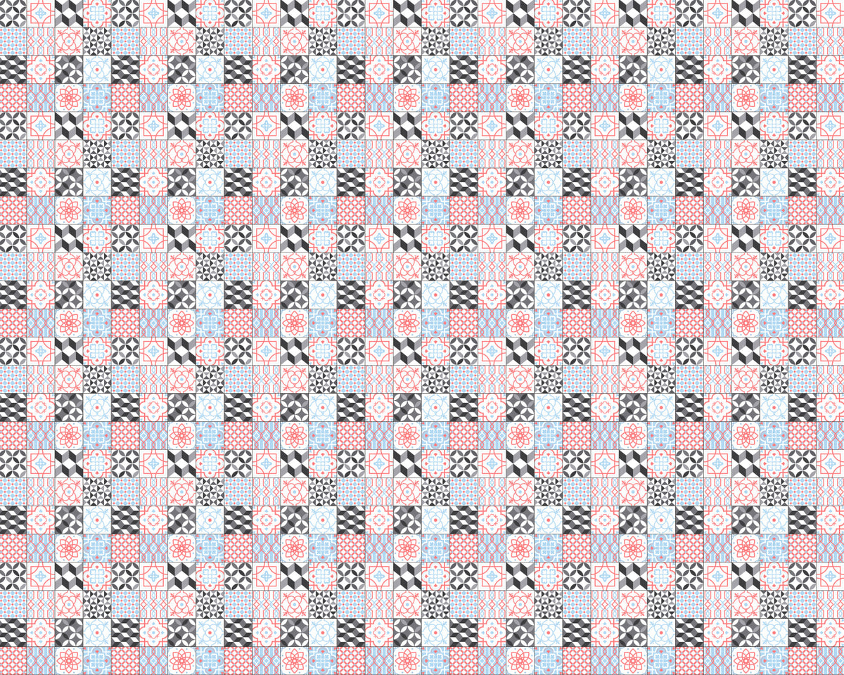 Toilettenrückwand Patchwork