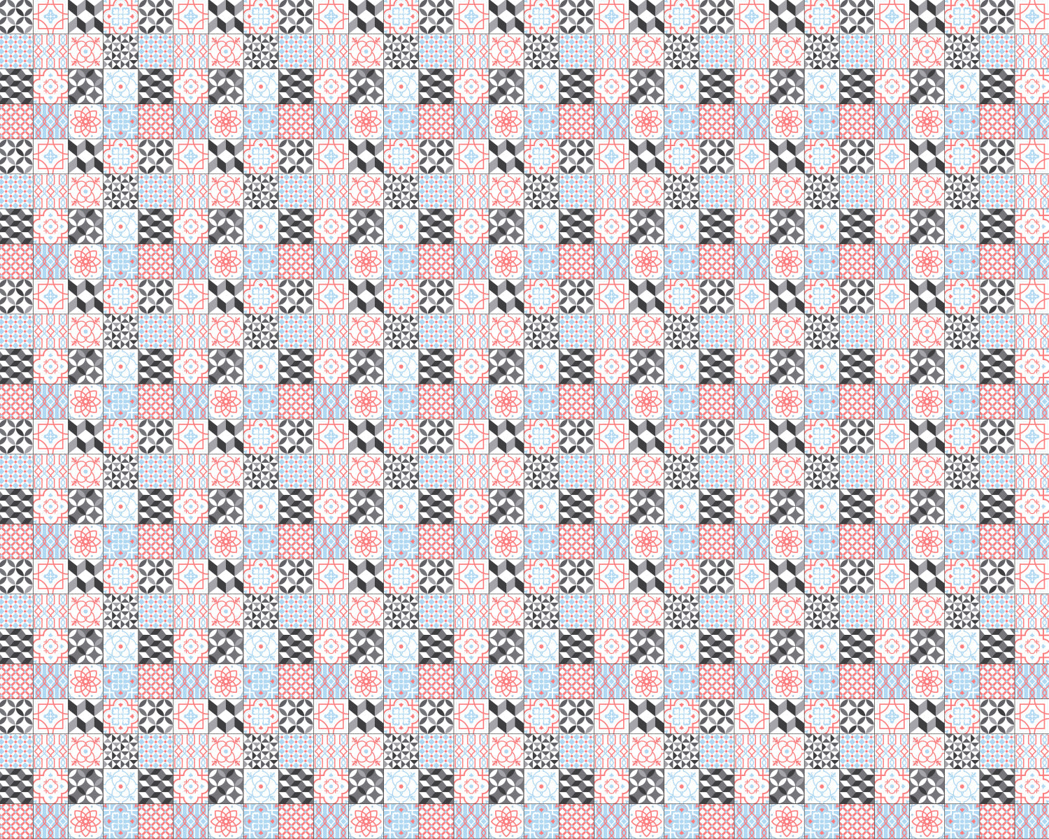 Toilettenrückwand Patchwork