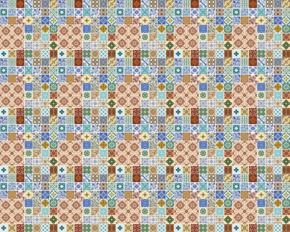 Toilettenrückwand Patchwork