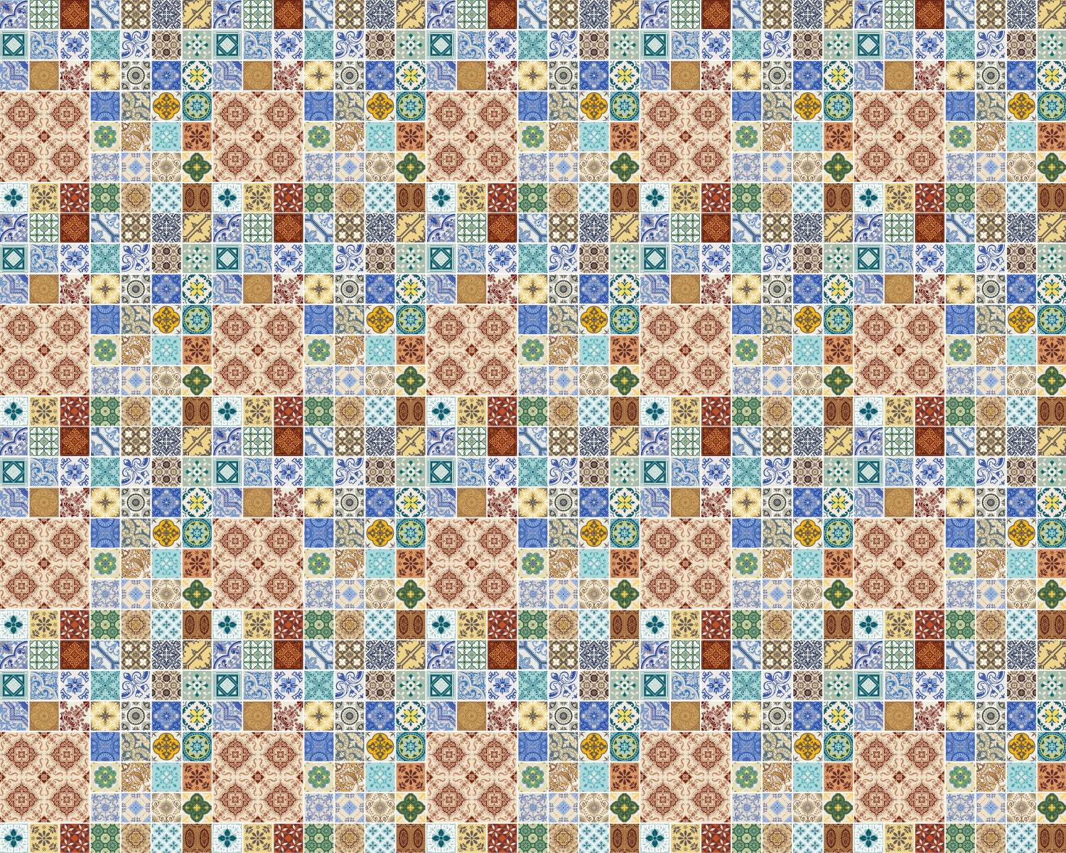 Toilettenrückwand Patchwork