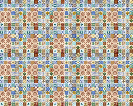 Toilettenrückwand Patchwork
