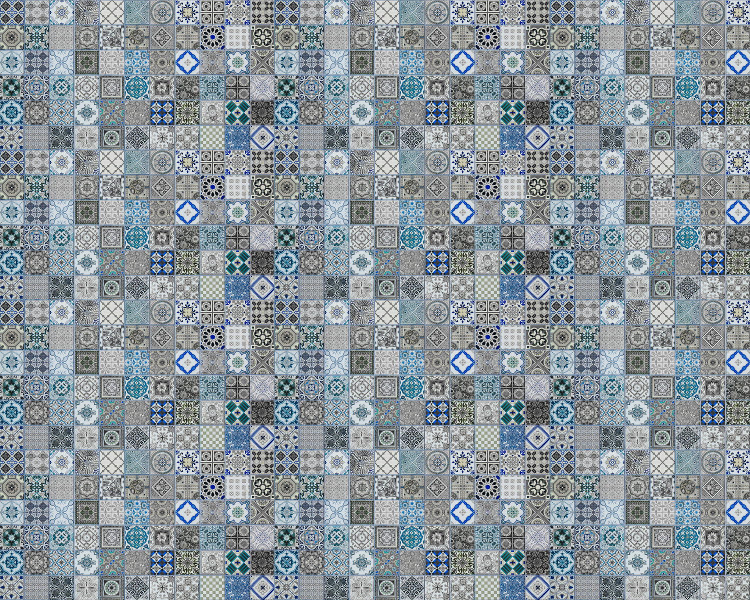 Toilettenrückwand Patchwork