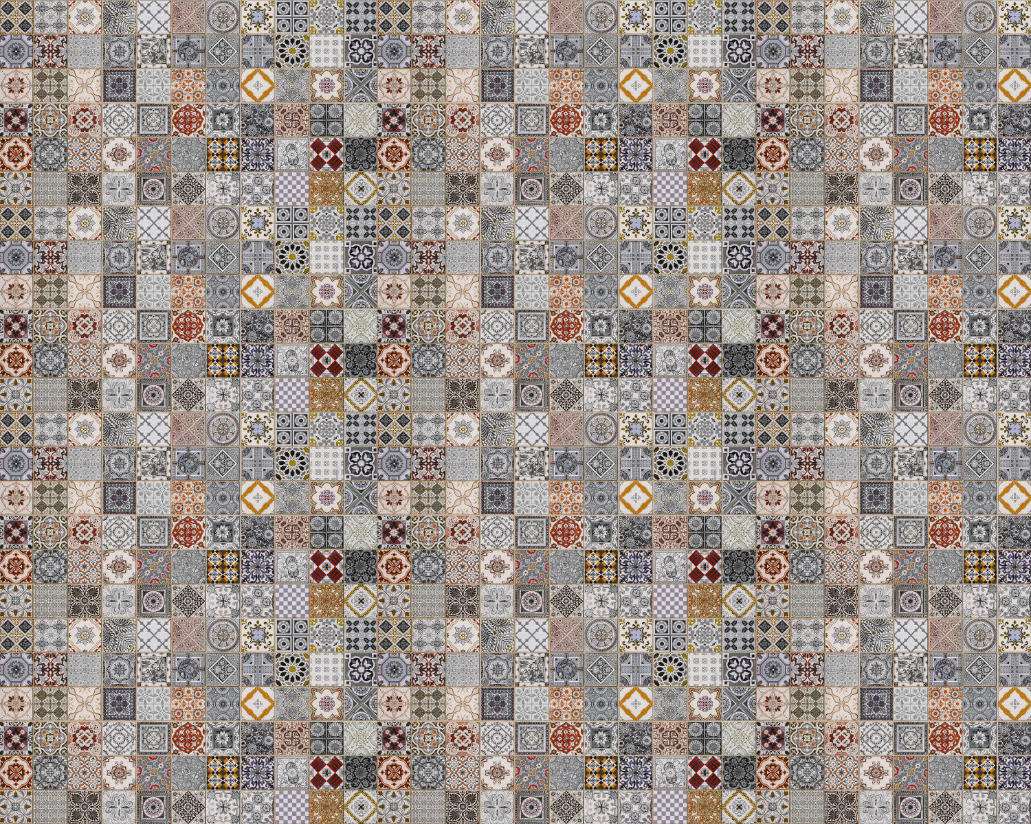 Toilettenrückwand Patchwork