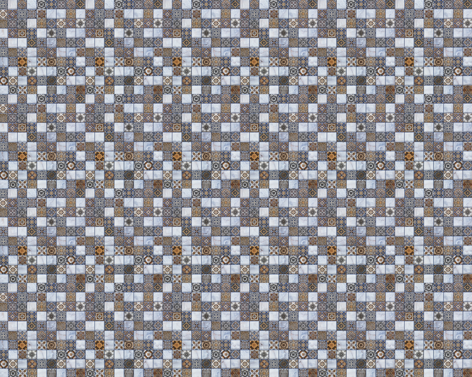 Toilettenrückwand Patchwork