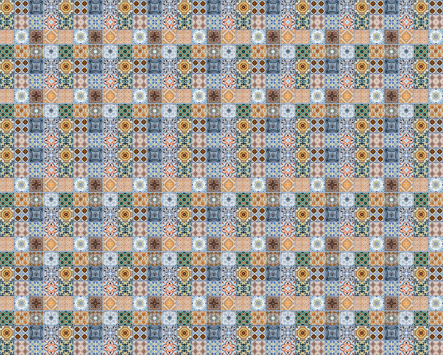 Toilettenrückwand Patchwork