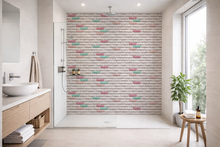 Toilettenrückwand Steinoptik