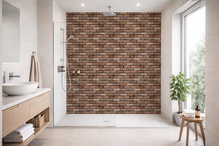 Toilettenrückwand Steinoptik