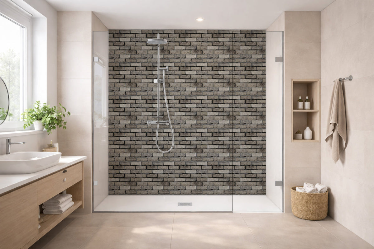 Toilettenrückwand Steinoptik