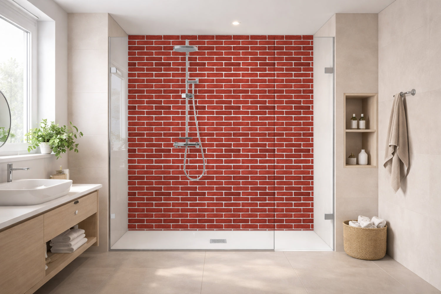Toilettenrückwand Steinoptik