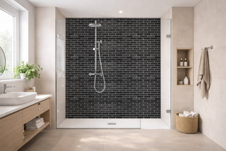 Toilettenrückwand Steinoptik
