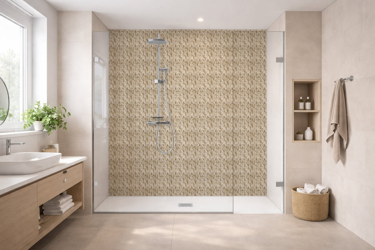 Toilettenrückwand Steinoptik