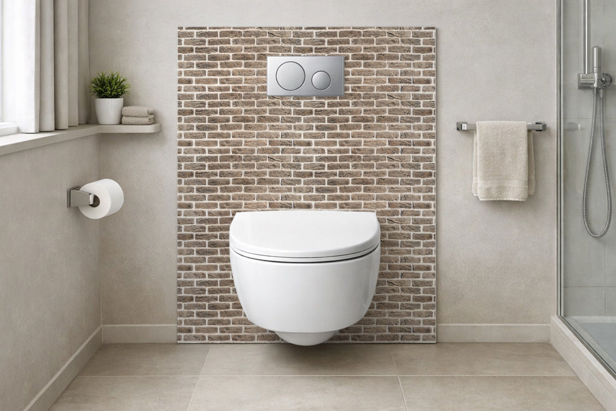 Toilettenrückwand Steinoptik