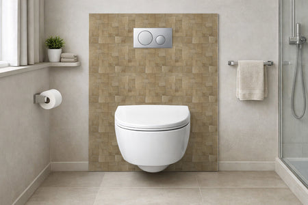 Toilettenrückwand Steinoptik