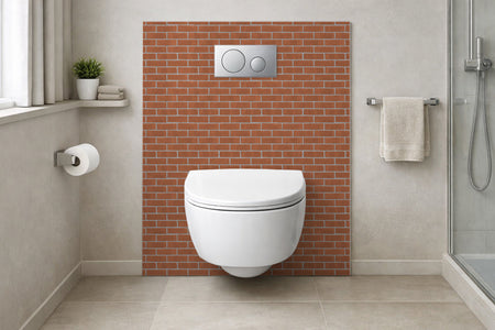 Toilettenrückwand Steinoptik