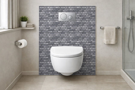Toilettenrückwand Steinoptik