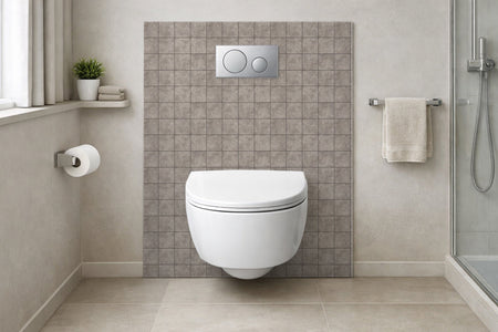 Toilettenrückwand Steinoptik