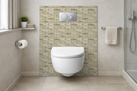 Toilettenrückwand Steinoptik