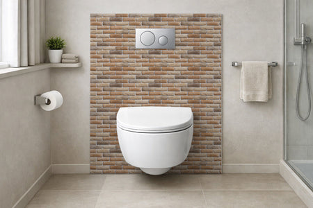 Toilettenrückwand Steinoptik