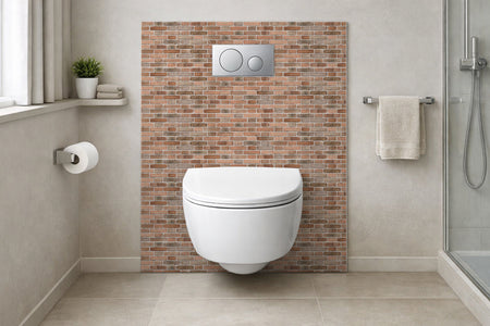 Toilettenrückwand Steinoptik