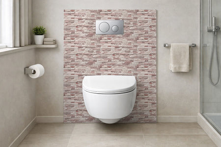 Toilettenrückwand Steinoptik