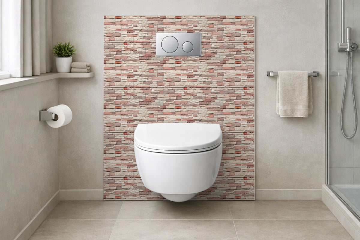 Toilettenrückwand Steinoptik