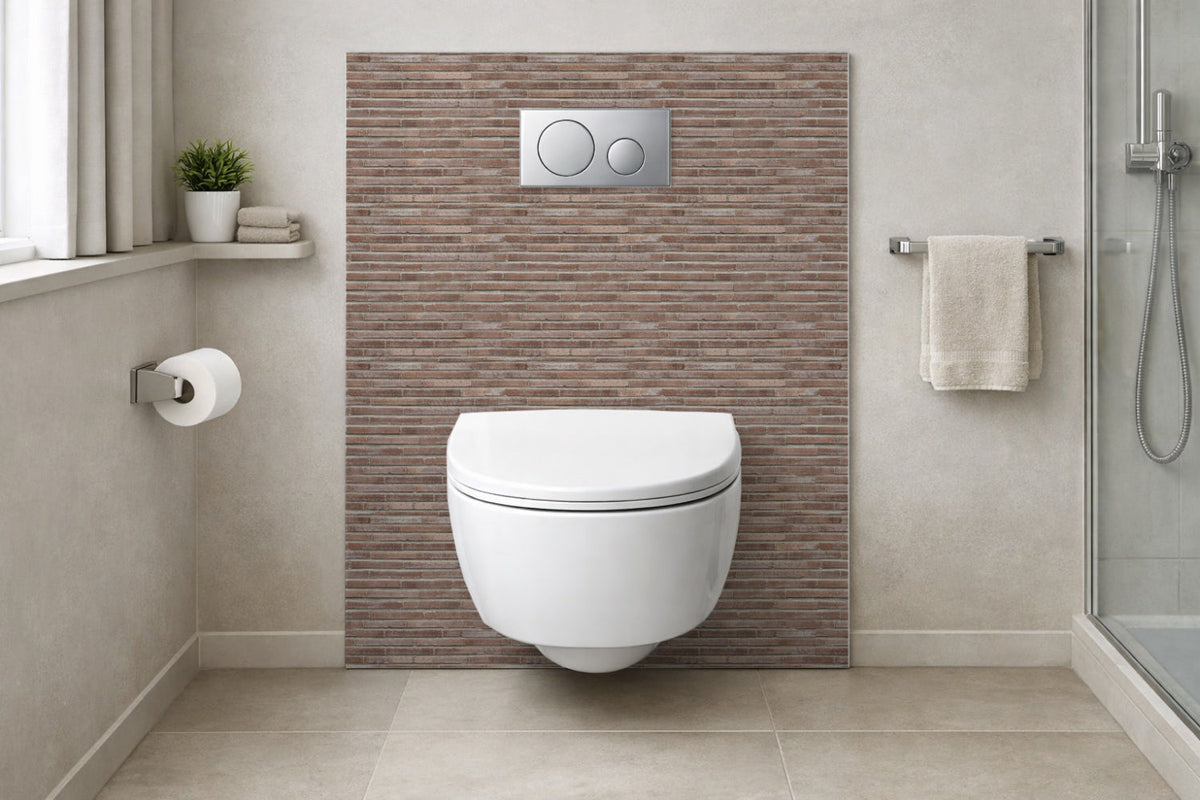 Toilettenrückwand Steinoptik