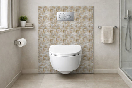 Toilettenrückwand Steinoptik