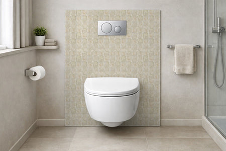 Toilettenrückwand Steinoptik
