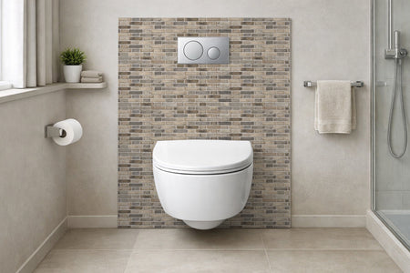 Toilettenrückwand Steinoptik