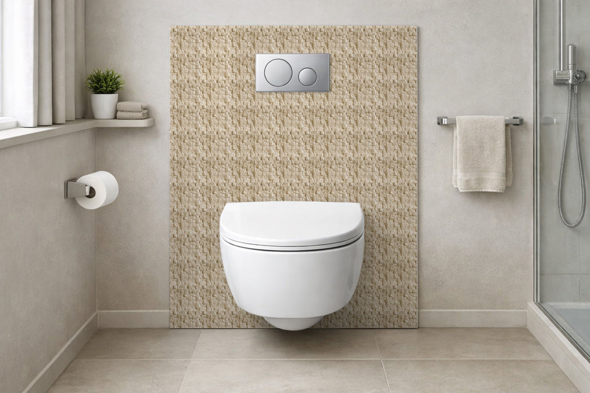 Toilettenrückwand Steinoptik