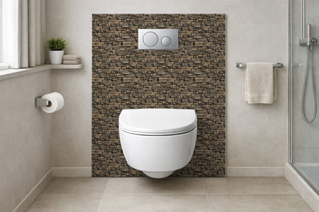 Toilettenrückwand Steinoptik